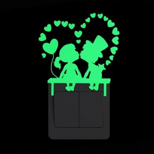 Cartoon Glowing Wall Stickers - Homo Gears