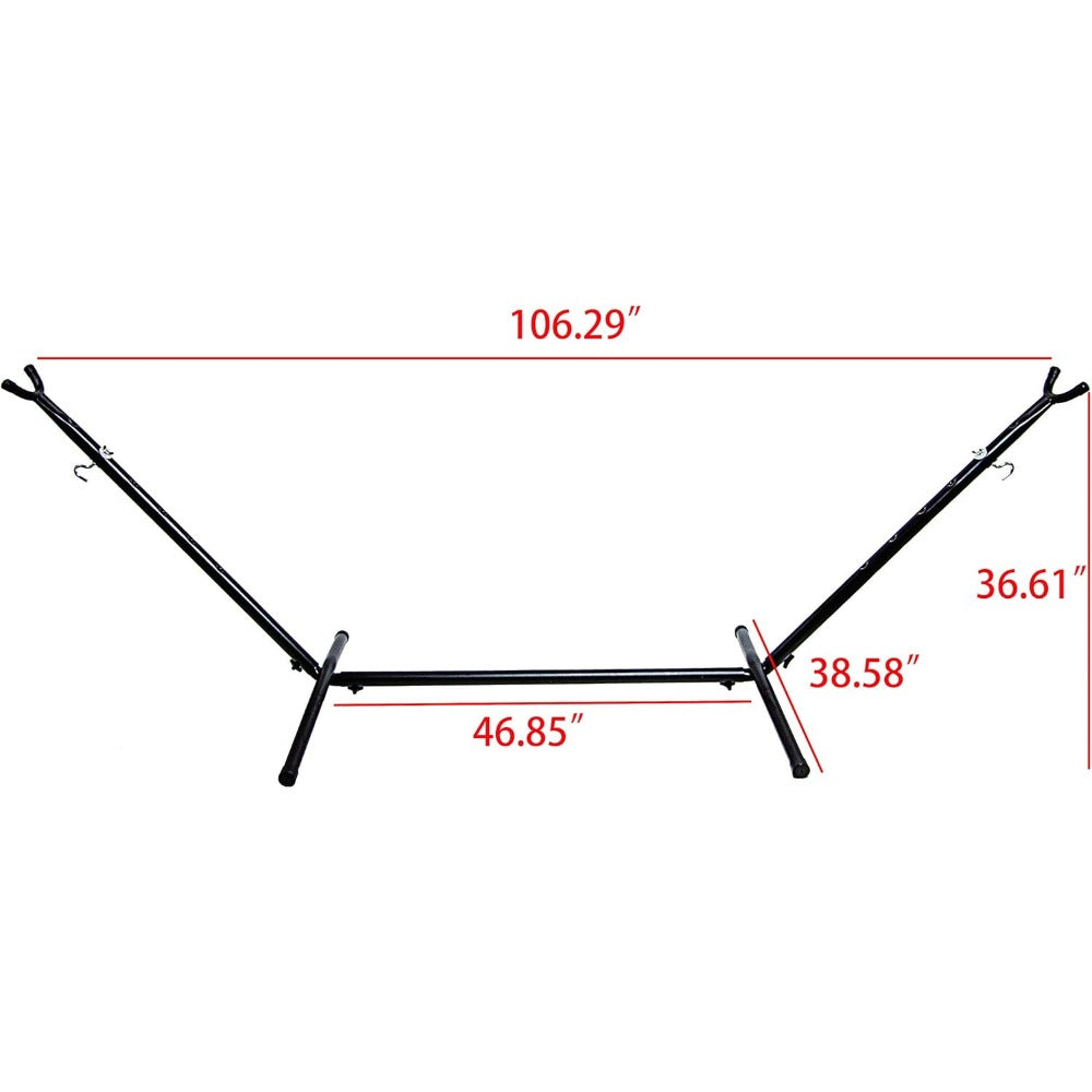 Double Hammock with Steel Stand & Carry Case – 450lb Capacity