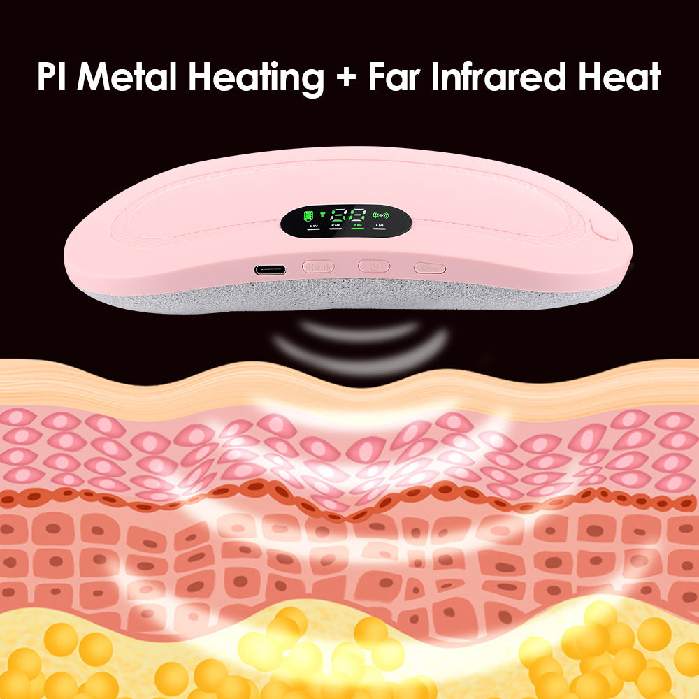 Menstrual Cramp Relief Device with Heat and Vibration