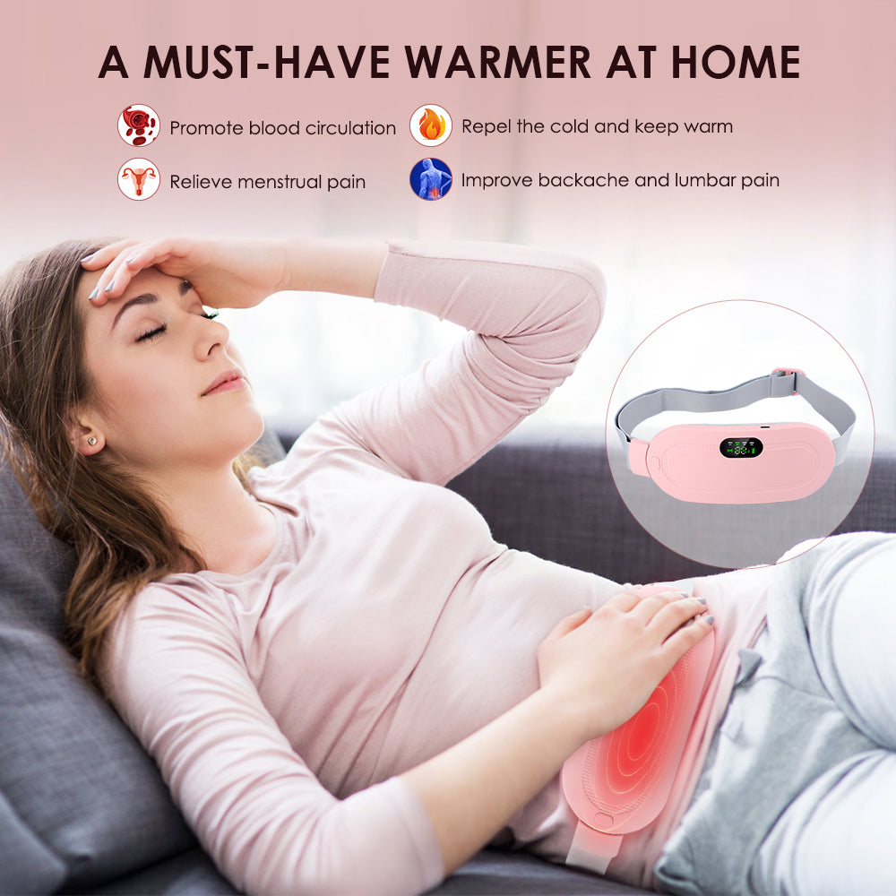 Menstrual Cramp Relief Device with Heat and Vibration