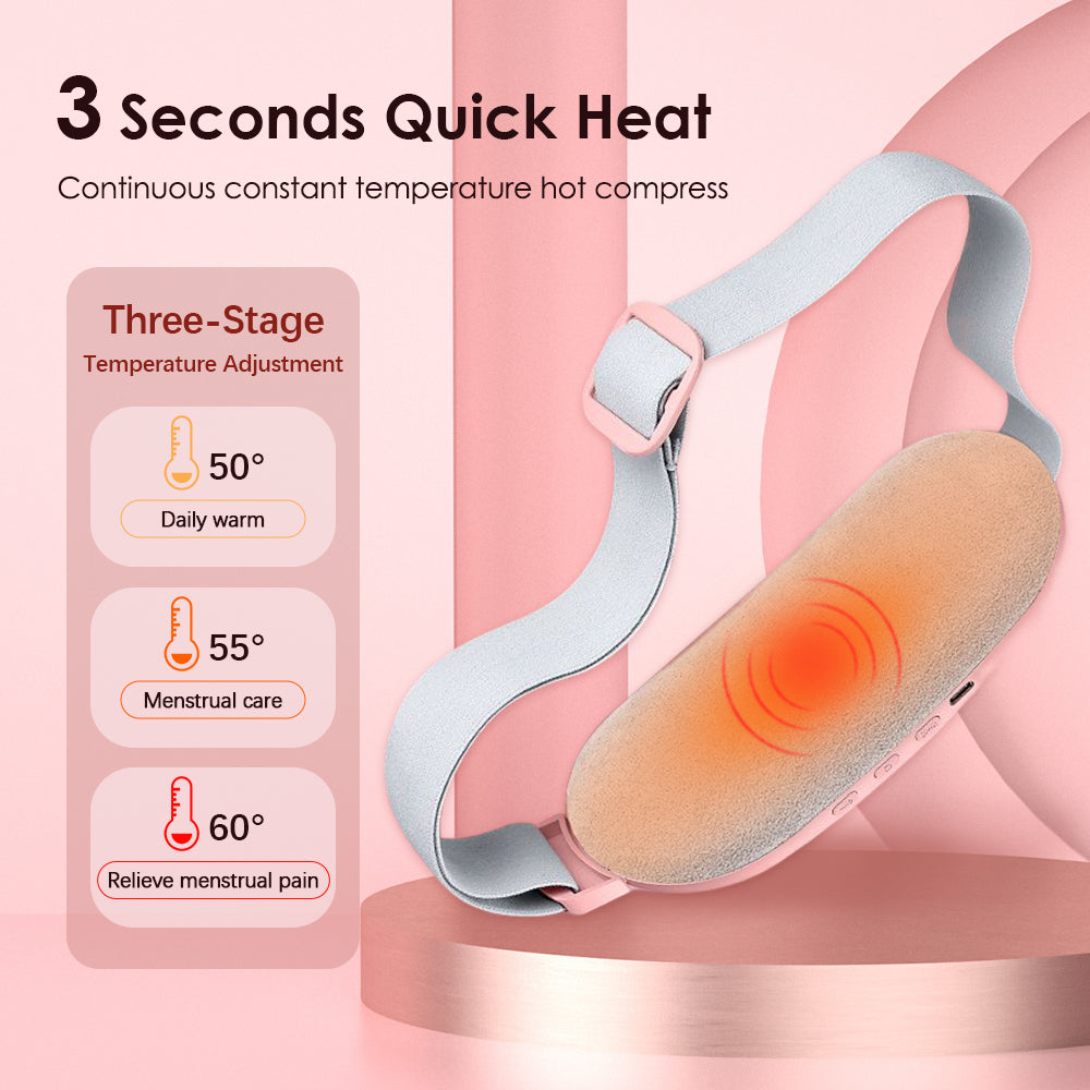 Menstrual Cramp Relief Device with Heat and Vibration