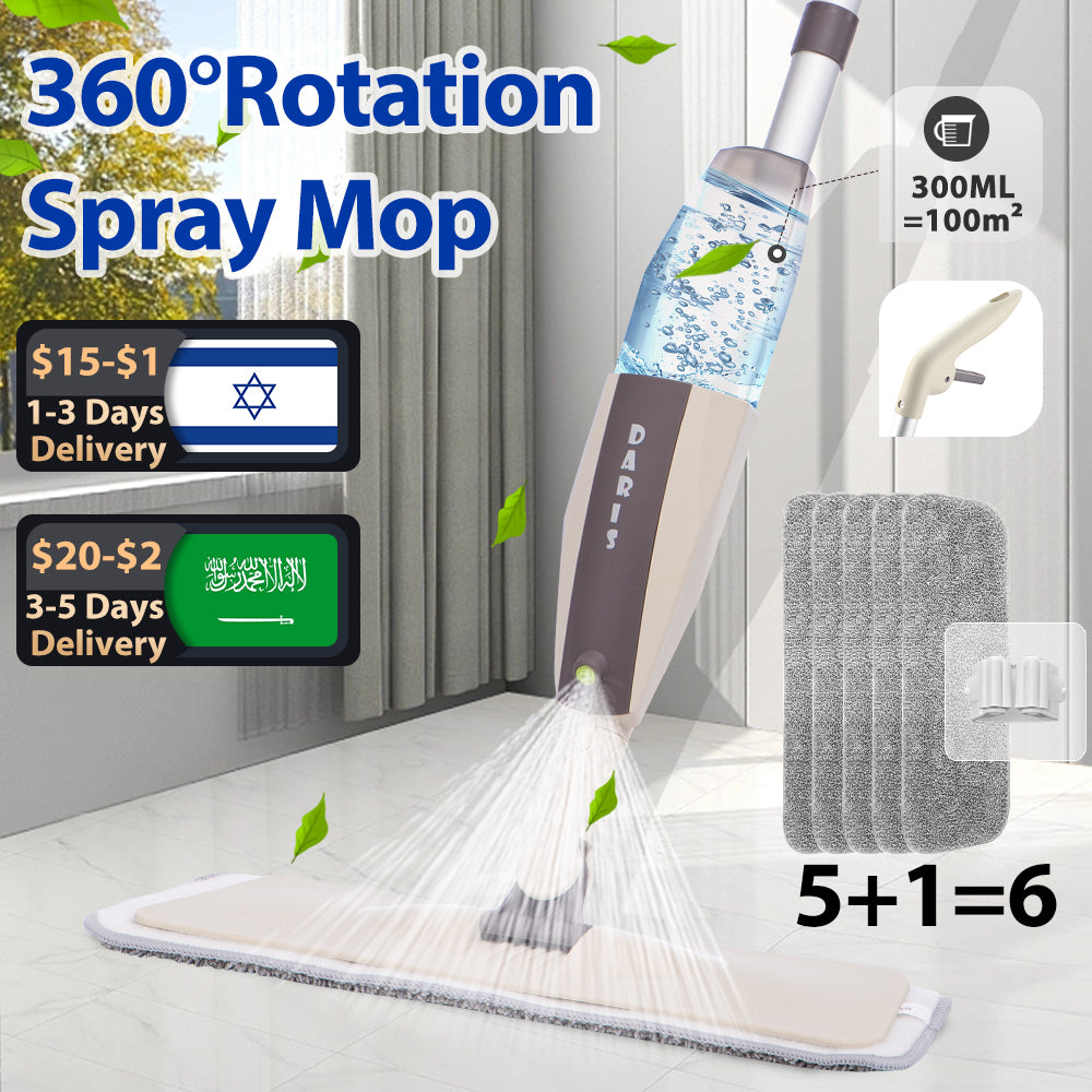 360° Spray Mop for Hardwood, Laminate, Tile Floor
