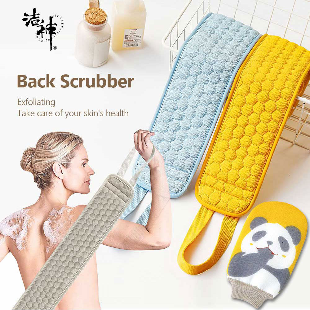 Double-Sided Exfoliating Back Wash Towel – Body Scrub Strap for Deep Clean