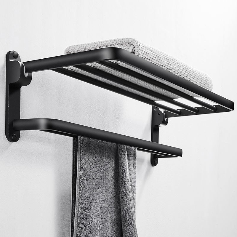 Dual-Level Towel Rail & Storage Shelf