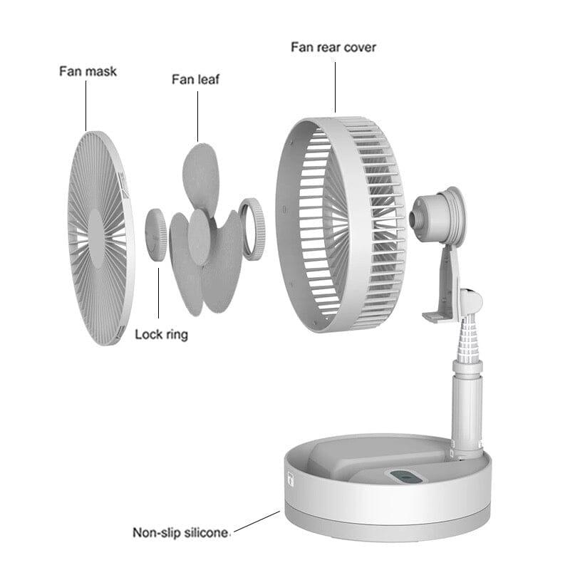 Portable Fan USB Rechargeable - Homo Gears