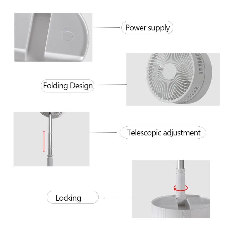 Portable Fan USB Rechargeable - Homo Gears