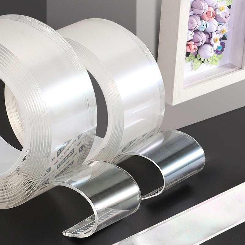 Transparent Nano Tape - Cinta Adhesiva Washable Multifunction Double Sided Nano  Tape Home Supplies Acrylic Reusable Double
